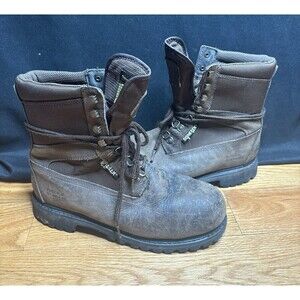 Field And Stream Leather Gore-Tex Boots Size 10.5 Vibram Sole Thinsulate Brown